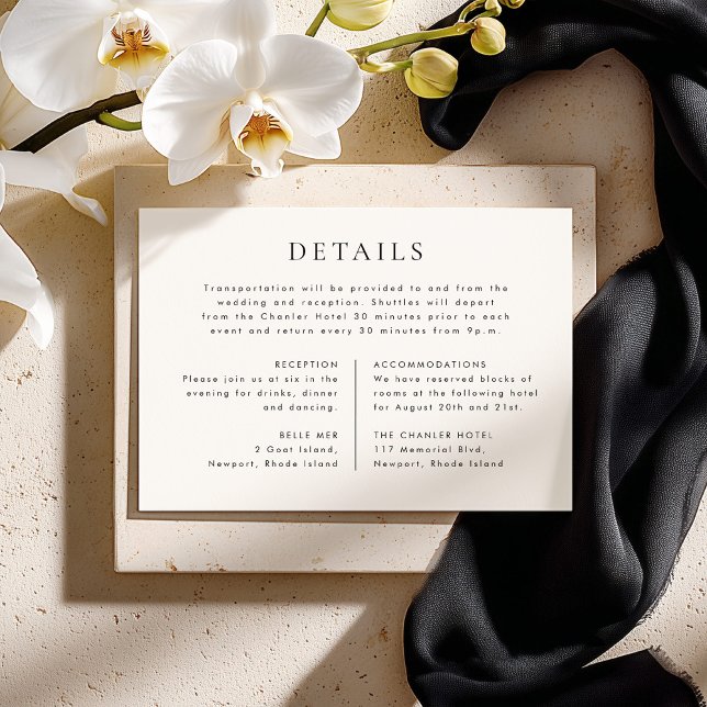 CELINE Minimalist Wedding Details Enclosure Card (Creator Uploaded)