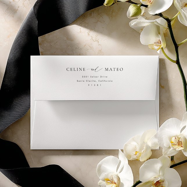 CELINE Minimalist Wedding Invitation Envelope  (Creator Uploaded)