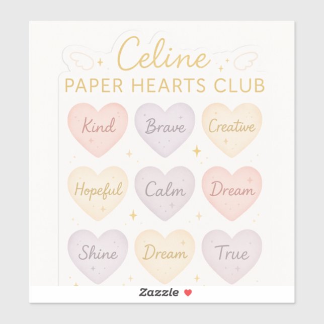 Celine Paper Hearts Club – Kindness Mini Sticker S (Sheet)