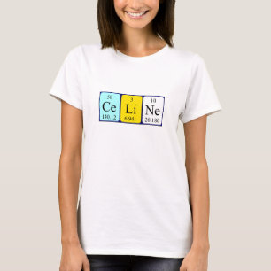 Celine periodic table name shirt