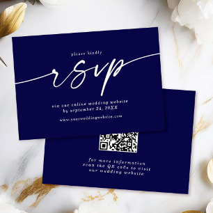 Celine • Wedding Website RSVP with QR Code Enclosure Card