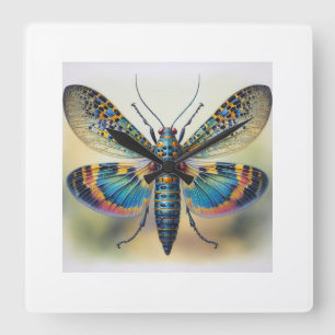 Celithemis Dorsal View 200724IREF223 - Watercolor Square Wall Clock