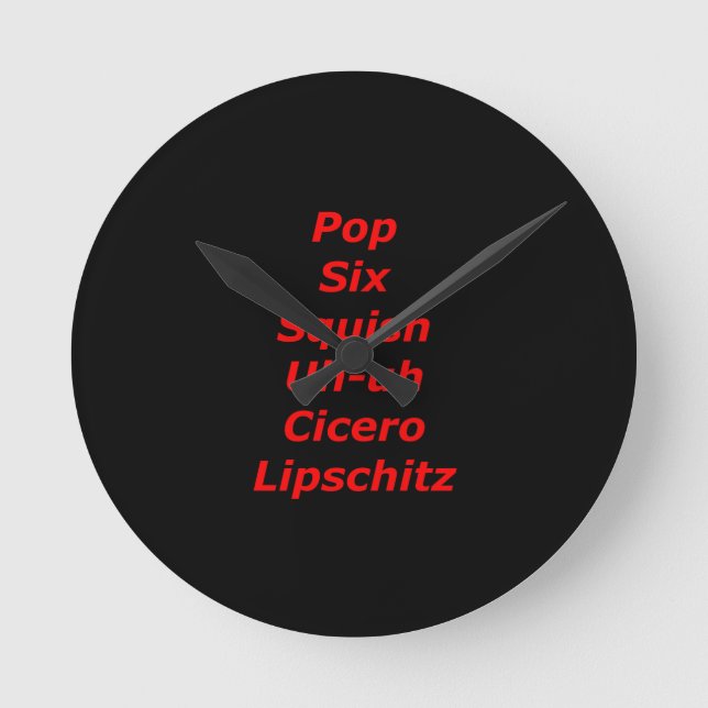 Cell Block Tango Round Clock (Front)