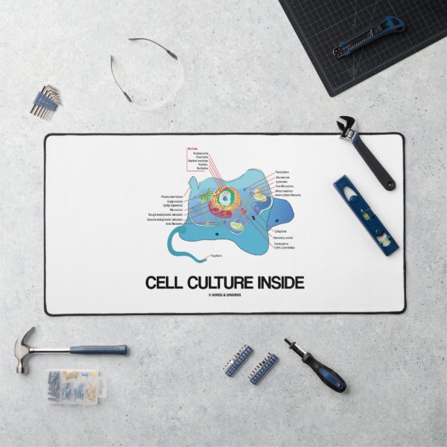 Cell Culture Inside Eukaryotic Cell Desk Mat (Workstation)