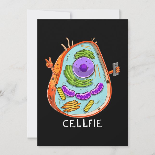 cell fie biology  cellular biology science teacher holiday card (Front)