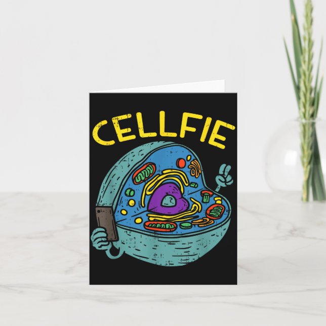 Cell Fie Funny Science Biology Teacher  Card (Front)
