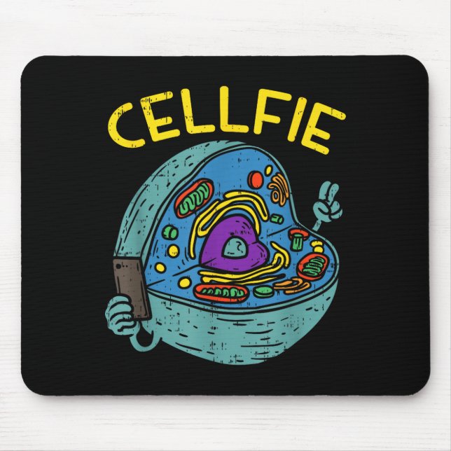 Cell Fie Funny Science Biology Teacher  Mouse Mat (Front)