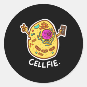 Cell-Fie Science Biology Classic Round Sticker