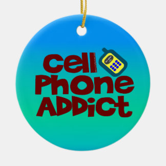 Cell Phone Addict Ceramic Tree Decoration