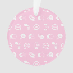 Cell Phone and Text Message Icon Art Print Pattern Ornament