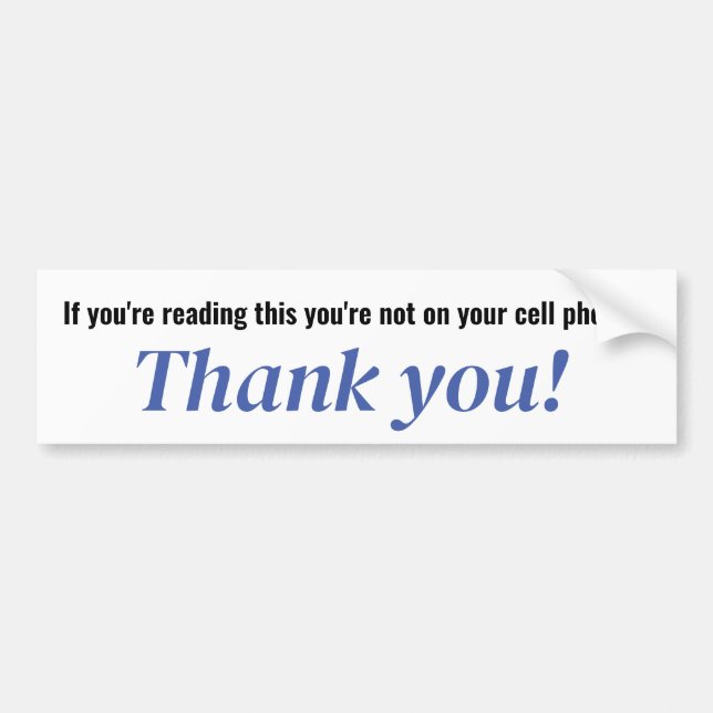 cell phone Bumper Sticker (Front)