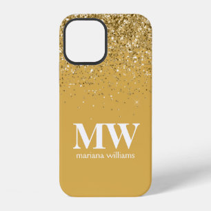 Cell Phone Case Gold Glitter Elegant Script