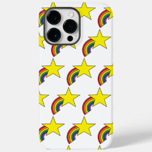 Cell Phone Case With Rainbows and Yellow Stars
