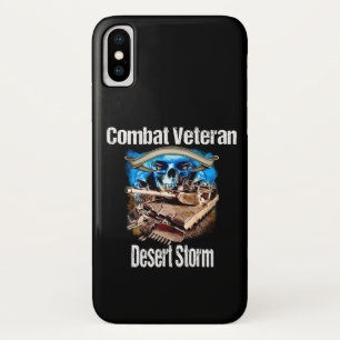 Cell Phone Combat Veteran  Desert Storm. iPhone X Case