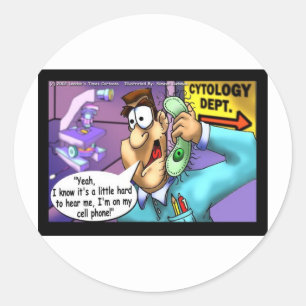 Cell Phone Conversations Funny Gifts & Tees Classic Round Sticker