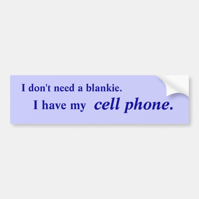 Cell Phone Dependant bumper sticker (Front)
