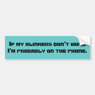 CELL PHONE DRIVER BUMPER STICKER