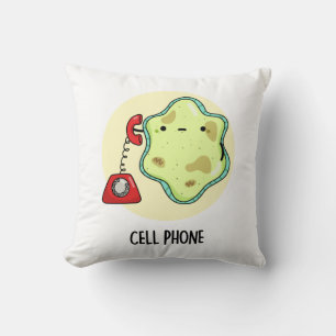 Cell Phone Funny Biology Science Pun  Cushion