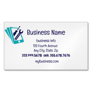 Cell Phone Repair Sales & Services Magnetic Business Card