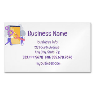 Cell Phone Repair Sales & Services Magnetic Business Card