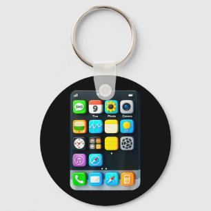 Cell Phone Screen Smartphone Mobile App Halloween Key Ring