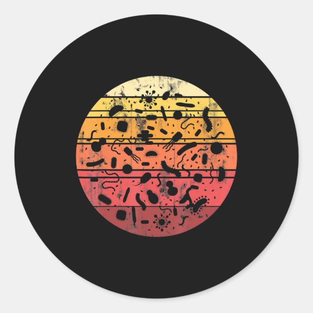 cell science laboratory biology classic round sticker (Front)