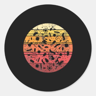 cell science laboratory biology classic round sticker