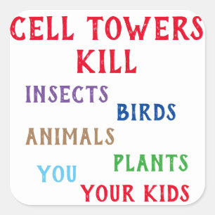 Cell towers kill sticker
