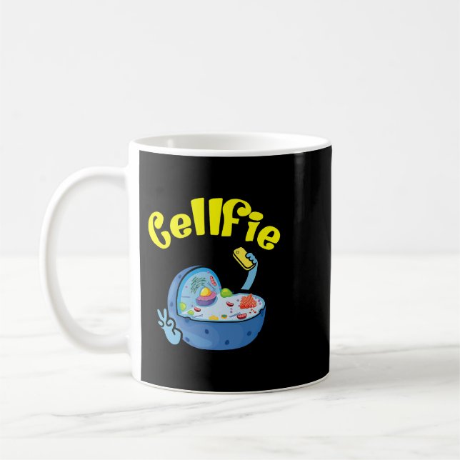 Cellfie Cell Biology Joke Selfie Biologist Gift Fu Coffee Mug (Left)