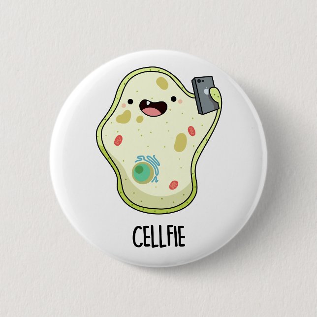 Cellfie Funny Biology Selfie Pun  6 Cm Round Badge (Front)