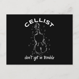 Cellin Cello Cellist Musician String Instrument Postcard