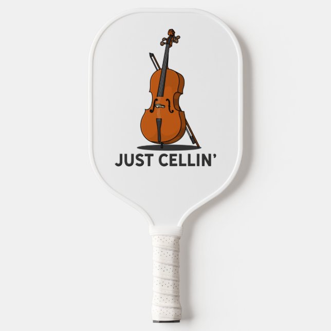 Cellist Just Cellin Fiddle Player Pickleball Paddle (Front)