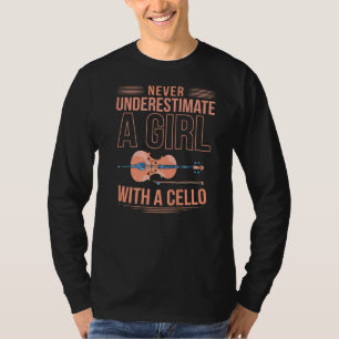 Cellist Music Orchestra Musician Women Girls Cello T-Shirt
