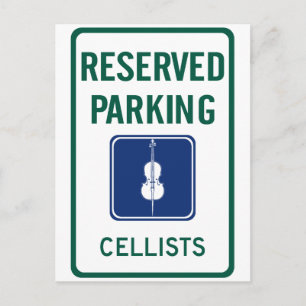 Cellists Parking Postcard