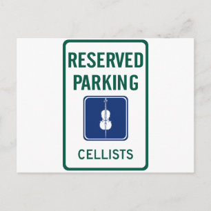 Cellists Parking Postcard