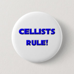 Cellists Rule! 6 Cm Round Badge