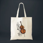 Cello and Music Tote Bag<br><div class="desc">Music staff and notes with Cello</div>