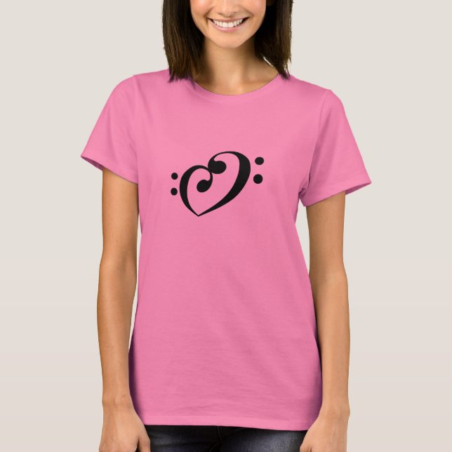 cello bass clef love T-Shirt (Front)