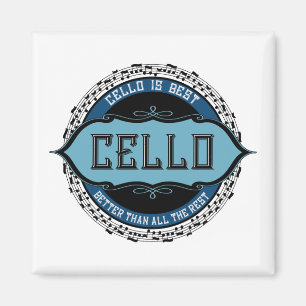 Cello Best Music Note Circle Magnet