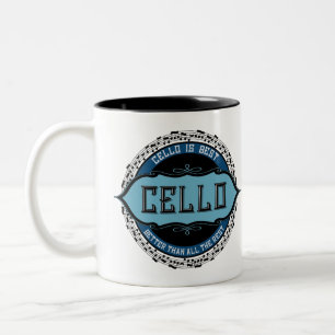 Cello Best Music Note Circle Two-Tone Coffee Mug