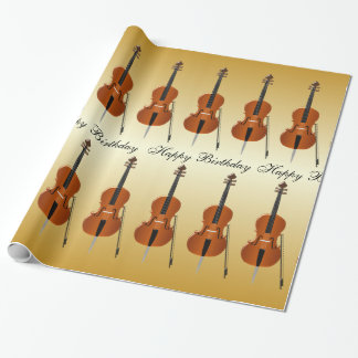 Cello Birthday Wrapping Paper