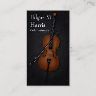 Cello & Bow Classical Musician Premium (dark) Business Card