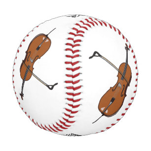 Cello cartoon illustration  baseball