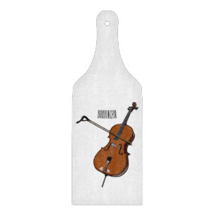 Cello cartoon illustration  cutting board