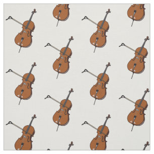 Cello cartoon illustration fabric
