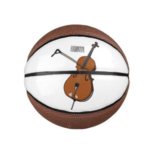 Cello cartoon illustration mini basketball