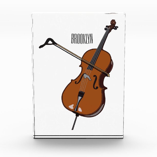 Cello cartoon illustration  photo block (Front)