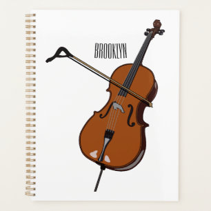 Cello cartoon illustration planner