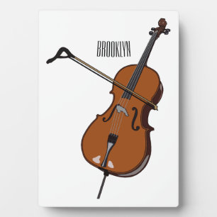 Cello cartoon illustration  plaque
