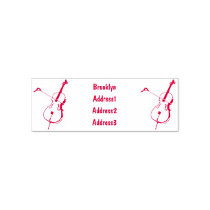 Cello cartoon illustration self-inking stamp